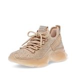 Steve Madden Women's Maxima Sneaker, Blush Multi Rhinestone, 7 UK