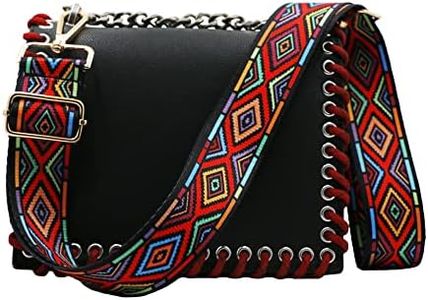 Tracolla per borse larga 3,8 cm, tracolla per borse Boho regolabile 74-134 cm, tracolla da trasporto con moschettone per borse a spalla (colorata)