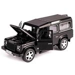 PLUSPOINT Diecast Toy Car Scale Model,Pull Back Vehicles Alloy Simulation Supercar with Lights and Sound Also for Car Dashboard,Kids,Adult (Defender-Black)