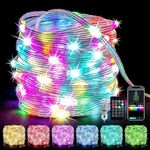 LUXONIC USB Powered Fairy Lights Color Changing,33FT 100 LED RGB String Lights,Smart App and Remote Control,IP65 Waterproof,Ideal for Bedroom Party Festival Indoor Outdoor Decor