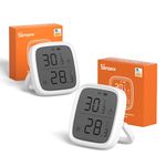 2 Pack SONOFF SNZB-02D Zigbee LCD Smart Temperature Humidity Sensor,for Remote Monitoring and Home Automation, Wireless Thermometer Hygrometer, Works with Alexa/Google Home, Battery Is Included