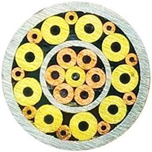 AOHOCA Mosaic Pins for Knife Handle Custom Knives Blank Scales Grips Blades, Brass Copper Stainless Steel for EDC Folding Pocket Knives Pin, 9.5cm (8mm)