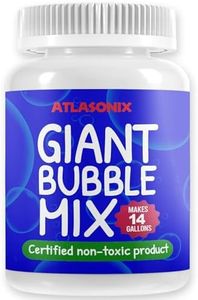 Huge Bubbles Mix Solution 14 Gallons Non Toxic Powder Concentrate Refill for Giant Big Bubble Wands and Machines Safe for Kids and Pets on Summer Outdoor Birthday Fun Party Activity Dog Edible