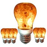 Himalayan Glow Salt Lamp LED Light Bulbs 60-Watt Equivalent, Warm Amber Glow, | 6Pcs, 6 Pack