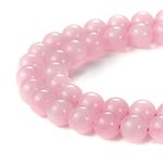 BEADNOVA 8mm Natural Rose Quartz Gemstone Round Loose Beads for Jewelry Making (45-48pcs)