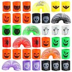 VEYLIN Halloween Mini Smiley Face Springs Toys 36pcs Rainbow Springs Toys Party Gift Bag Toys for Kids Pinata Stocking Fillers