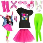 Xintorch 80s Outfit Women Costume A