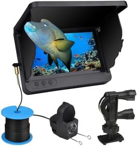 Waterproof Fish Finder Camera with Enhanced Low-Light Vision,Ultra-Wide Lens Underwater Fish Finder for Ice, Lake Offshore Angling, IP68 Waterproof Underwater Camera for Fishing, 7-Inch Display