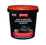 Rentokil PSMR42 Mouse & Rat Weatherproof Blocks - 10x20g Sachet, Black, 11.5 x 11.5 x 11.5 cm