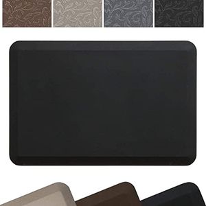 GelPro New Life Professional Grade Anti-Fatigue Kitchen & Office Comfort Mat, 24x36, Midnight ¾” Bio-Foam Mat with Non-Slip Bottom for Health & Wellness