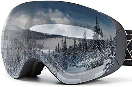 Ski Goggles, Snowboard Goggles for Men, Woman & Youth - 100% UV Protection and Anti-Fog - Double Spherical Lens Comfortable for Sunny and Cloudy Days Perfect for Skating Skiing Snowmobiles