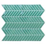 HyFanStr Peel and Stick Wall Tiles Backsplash for Kitchen, Self Adhesive Waterproof Green 3D Tile Stickers for Bathroom, Subway Stick On Tiles Splashback (Pack of 4)