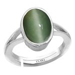 Clara Cat's Eye Lehsunia 3cts or 3.25ratti Stone Silver Adjustable Ring for Men