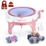M.J COMFY-LIFE 48-Needle Knitting Machine Knitting Loom DIY Toys Hand Woven Knitting Accessories Weaving Loom for Adults and Kids