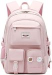 Makukke Middle School Backpacks for Teen Girls - kawaii Anime Kids Bookbags Women Casual Daypack (Pink)