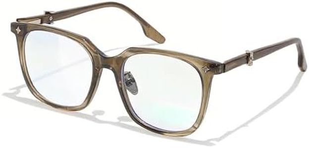 Chicid Oversized Blue Light Blocking Glasses with Chic Square Frame Metal Temple for Women Men