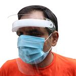 ORILEY 800 Micron Face Shield with Adjustable Elastic Strap Anti-Splash Protective Facial Cover Transparent Full Face Visor with Eye & Head Protection for Women Men