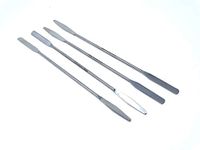 A2Z-RNDTAP4-7 Stainless Steel Double Ended Micro Lab Spatula Sampler, Round & Tapered Arrow End, 7" Length, 4/Pack