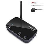 SIMOLIO Long Range Bluetooth Receiver, Bluetooth Adapter for HiFi for Music Streaming Sound System/Home Stereo/Wired Speakers, BT 5.0 Receivers w/Volume Control & an Antenna, RCA & AUX Audio