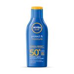 NIVEA Sun Protect And Normal Moisture 125Ml Spf 50 Advanced Sunscreen For Instant Protection| Pa+++ Uva - Uvb Protection System| Vitamin E + Moisture| Very Water Resistant| For Men & Women