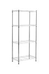 Racking Solutions BASICS - Chrome 4 Shelf shelving unit Huge 400kg storage capacity 1360mm H x 590mm W x 340mm D