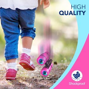 Kids Binoculars for Girls Ages 3-9 – Lightweight Outdoor Toy