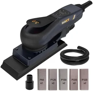 MAXXT Brushless Sheet Sander Electric 3mm Orbital 350W 3A Multi-function 10000RPM Variable Speed Corded Orbital Sanders Machine with 10 Sanding Paper for Woodworking Palm Sander Finishing Sander