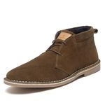 LOUIS STITCH Chukka Boots Men| Suede Leather Boots for Men| High Ankle Boot| Formal Office & Business Wear Shoes | Hiking Boots for Men | Stitch Down Desert Boots | Size-UK09 Green (SDSUCKCUOG109)