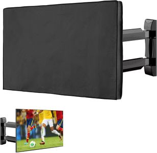 kwmobile Outdoor TV Cover for 43" – Black Polyester Protective Sleeve