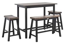 Safavieh Home Collection Haley 4Pc Pub Set, Black/Brown