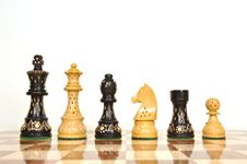 PALM ROYAL HANDICRAFTS Carved 3.75" Inches BONIZED Staunton Wooden Chess Pieces only with 32 Chessmen and 2 Extra Queens Made of Boxwood .King Size - 3.75" inches (Weighted)