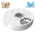 Auveach Automatic Cat feeder Wet Food with Timer Automatic Dog Cat Feeder Dispenser Refrigerated with 2 Ice Packs 6 Meals up to 200g Wet and Dry Pet Food in Each (304 Stainless Steel Tray)