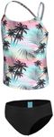 Tankini Girls Swimming Costume Two Piece Kids Swimsuit Girls Swimwear Age 11-12 Years