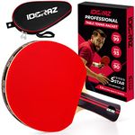 Idoraz Table Tennis Paddle Professional Racket - Ping Pong Racket with Carrying Case ââ‚¬â€œ ITTF Approved Rubber for Tournament Play