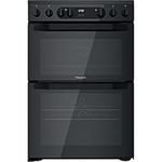 60cm Double Oven Electric Cooker - Black