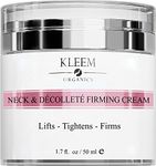 Neck Firming Cream with Peptides, Neck Cream, Anti Wrinkle Cream, Double Chin Reducer Cream, Skin Tightening and Crepe Skin Repair Cream - 1.7 Oz