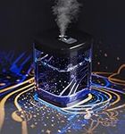 Humidifiers, Beioue 1000ML Humidifier for Bedroom with Night Light, Cool Mist Humidifier Air Humidifier, Humidifiers for Home, Waterless Auto-Off, for Home Baby Bedroom, Yoga, Office, Travel- Black