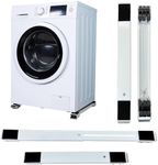 JEMICA Furniture Washing Machine Dolly, Extendable Appliance Rollers Refrigerator Heavy Duty, Washing Machine Stand Wheels Fridge Appliance Dolly Movers Mobile Washer and Dryer Moving Base