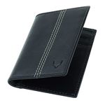 PELLE TORO Minifold Leather Credit Card Holder Wallet for Men, Thin RFID Blocking Contactless Card Protector, Handmade Minimalist Slim Mens Card Wallet in Mens Gift Box, Black Wallet