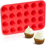 Silicone Muffin Pan Mini 24 Cups Cu