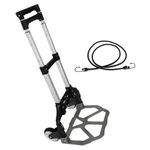 HaRvic Folding Stair Climbing Shopping Cart Trolley Home 4 Wheels Stair Climber Gift Wheel Roller Foldable Stainless Steel Travel Trolley Handheld Market (80 kg Luggage Trolley)