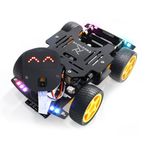 Freenove 4WD Car Kit for ESP32-WROVER (Included) (Compatible with Arduino IDE), Camera, Dot Matrix Expressions, Obstacle Avoidance, Line Tracking, Light Tracing, Colorful Light, App