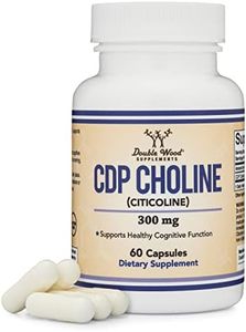 Double Wood Supplements CDP Choline (Citicoline) Supplement, Pharmaceutical Grade, (60 Capsules 300mg)