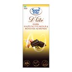 Sugar Free D'lite Dark Chocolate | Hazlenut & Almonds Dark Chocolate Bar | Pack Of 1 (80 Gram) | No Added Sugar | Keto Friendly & Vegan | Gluten Free | Guilt Free Extreme Delight With 50% Cocoa