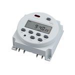 CAMWAY Digital Electronic Timer Switch DC 12V 16A LCD Time Relay Switch With 16 Programs & Power Off Memory for Street Lamps, Electric Boxes, Pumps, Water heaters,etc.