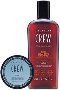 American Crew Fiber Duo, Includes Hair Fiber and Daily Cleansing Men's Shampoo with Shave Gel Sample 2 Count(Pack of 1)