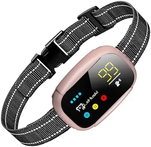 Dog Bark Collar Effective No Bark Training for Dogs of Large Medium and Small Rechargeable Anti Bark Collar for Dogs Automatic Bark Collar with 5 Adjustable Sensitivity Beep and Vibration Modes Pink
