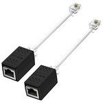 Xsusmdom [2-Pack] Phone Jack to Ethernet Adapter, Ethernet to Phone Line Adapter RJ45 Female to RJ11 Male Converter Adapter Cable for Landline Telephone Service