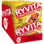 Ryvita Original Crackerbread| Low Fat | Healthy Lunch | Fibre | 8 PACKS of 125g