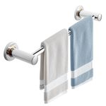 Shoze Stainless Steel Towel Bar Rail Single Towel Rail Stainless Steel Bathroom Towel Holder Round Towel Bar Bail Towel Rails Wall Mounted For Kitchen Bathrooms (40CM)